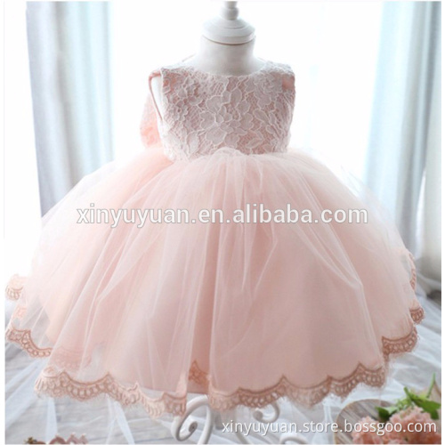 the Most Beautiful Pink Lace Flower Princess flower girl dress patterns CYF-002